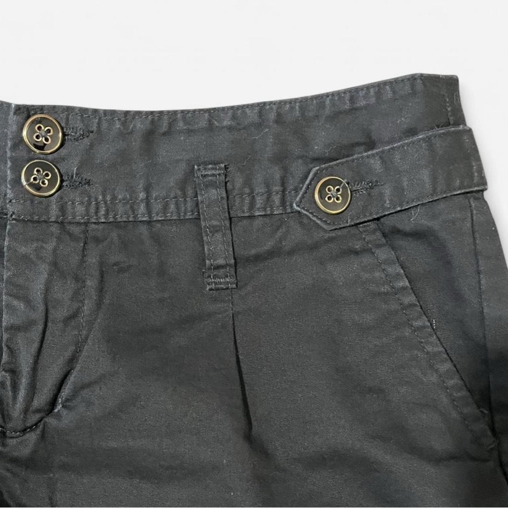 🎷 Banana Republic Shorts~Women’s Sz 2 Petite~Black~Cuffed Hem~Low-Mid Rise - Picture 3 of 10